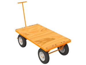Transportador de Carga de 4 Rodas piso Madeira