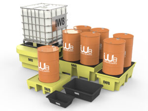 Pallet de contenção para 1, 2 e 4 tambores Grupo Construmaq