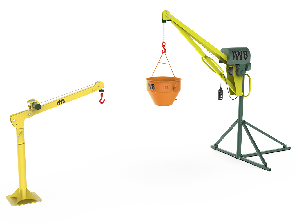 Guinchos, Mini Gruas, Escoras e Baldes para Concreto