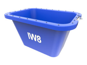 masseira plástica 200 litros com ferragem e alça