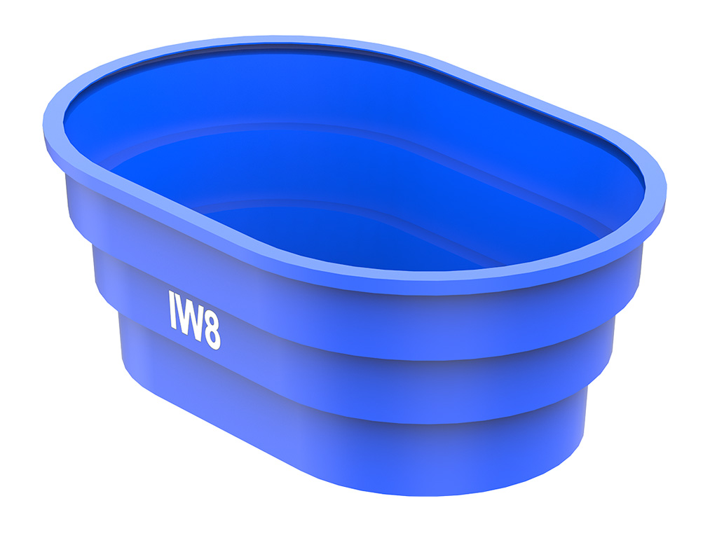 masseira plástica reforçada 1000 Litros Oval