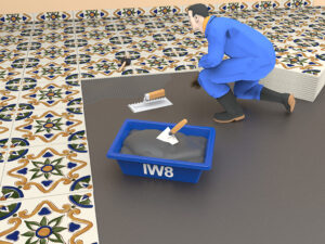 Masseira plástica para assentar cerâmica