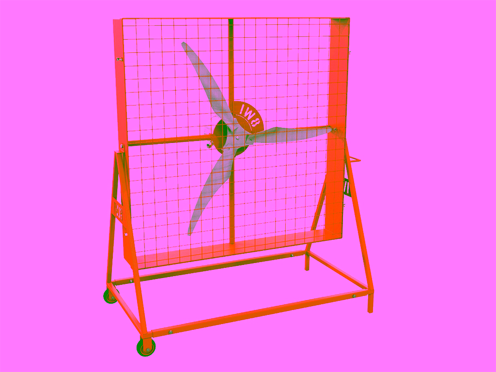 ventilador para aviário em funcionamento