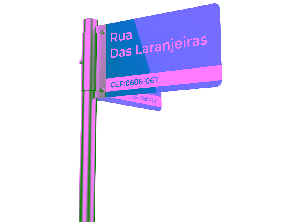 Placa de Indicação Rua Principal