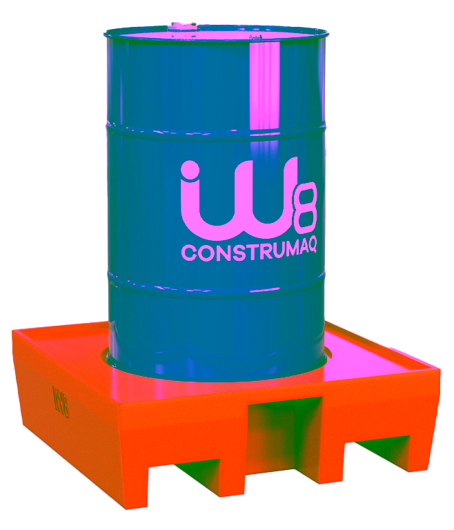 pallet de contenção 1 tambor grade fixa