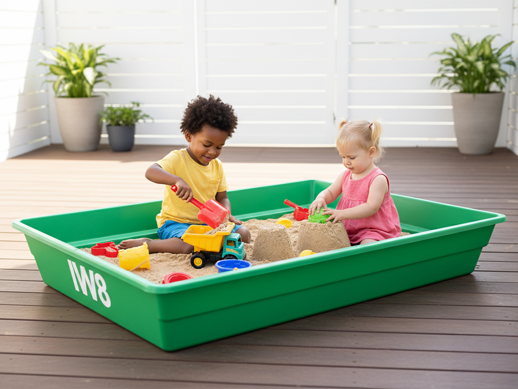 caixa de areia para crianças